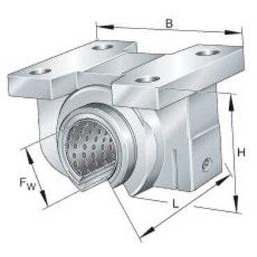 Linear plain bearing unit Open With sealing Series: PAGBAO..PP-AS